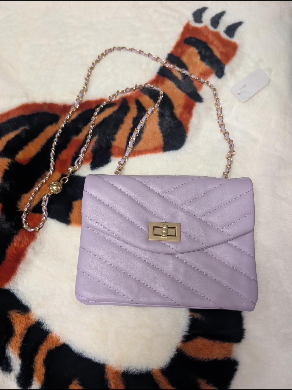 Lavender Quilted Crossbody Bag  Shoulder Handbag - NWT